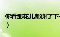 你看那花儿都谢了下一句（你看那花儿都谢了）