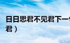 日日思君不见君下一句怎么接（日日思君不见君）