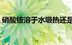 硝酸铵溶于水吸热还是放热（硝酸铵的用途）