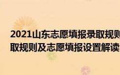 2021山东志愿填报录取规则（2022年山东高考平行志愿录取规则及志愿填报设置解读）