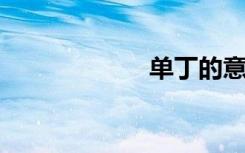 单丁的意思是什么