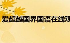 爱超越国界国语在线观看（爱超越国界国语）