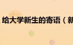 给大学新生的寄语（新生开学祝福简短励志）