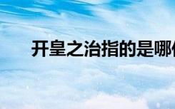 开皇之治指的是哪位皇帝（是盛世吗）