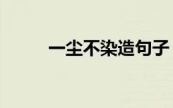 一尘不染造句子（一尘不染造句）
