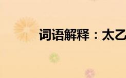 词语解释：太乙坛的意思是什么