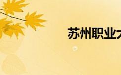 苏州职业大学是几本