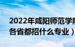 2022年咸阳师范学院招生计划及招生人数（各省都招什么专业）