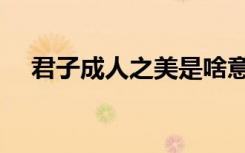 君子成人之美是啥意思（君子成人之美）