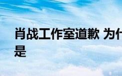 肖战工作室道歉 为什么道歉事情的具体经过是