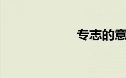 专志的意思是什么