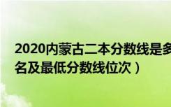 2020内蒙古二本分数线是多少（2022年内蒙古二本大学排名及最低分数线位次）