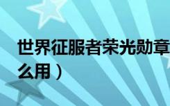 世界征服者荣光勋章（世界征服者2勋章有什么用）