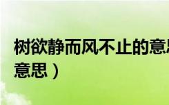 树欲静而风不止的意思是（树欲静而风不止的意思）