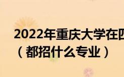 2022年重庆大学在四川招生计划及招生人数（都招什么专业）