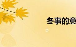 冬事的意思是什么
