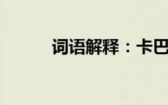 词语解释：卡巴布的意思是什么
