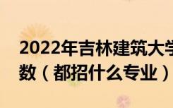 2022年吉林建筑大学各省招生计划及招生人数（都招什么专业）