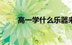 高一学什么乐器来得及艺考 好学吗