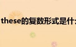 these的复数形式是什么（these的复数形式）