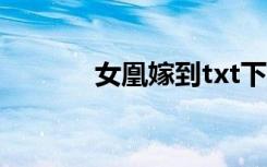 女凰嫁到txt下载（女凰嫁到）