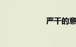 严干的意思是什么