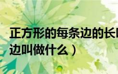 正方形的每条边的长叫做什么（正方形的每条边叫做什么）