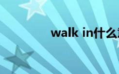 walk in什么意思中文意思
