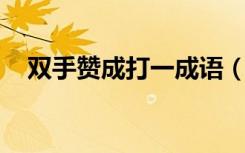 双手赞成打一成语（双手赞成 打一成语）