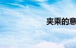 夹乘的意思是什么