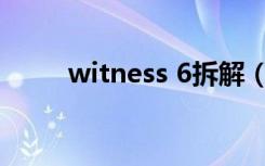 witness 6拆解（witness的用法）