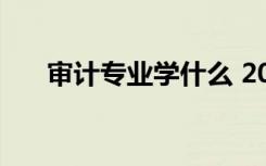 审计专业学什么 2021有哪些就业方向
