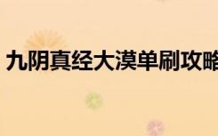 九阴真经大漠单刷攻略（九阴真经大如意丸）