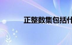 正整数集包括什么（正整数集）