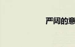 严闼的意思是什么