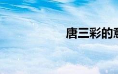 唐三彩的意思是什么