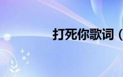 打死你歌词（打死你歌词）