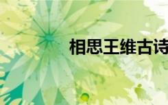 相思王维古诗（相思 王维）