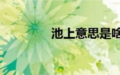 池上意思是啥（池上意思）