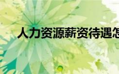 人力资源薪资待遇怎么样 工资一般多少