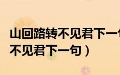 山回路转不见君下一句诗句是什么（山回路转不见君下一句）