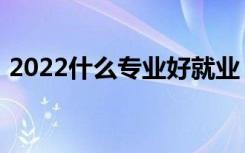 2022什么专业好就业 哪个专业就业前景好？