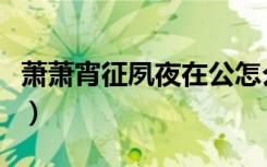 萧萧宵征夙夜在公怎么读（萧萧宵征夙夜在公）