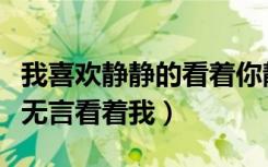 我喜欢静静的看着你静静的被你看着（你静静无言看着我）