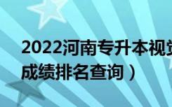 2022河南专升本视觉传达设计一分一段表（成绩排名查询）