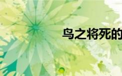 鸟之将死的意思是什么