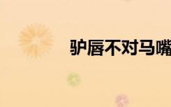 驴唇不对马嘴的意思是什么
