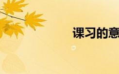 课习的意思是什么