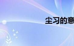 尘习的意思是什么