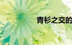 青衫之交的意思是什么